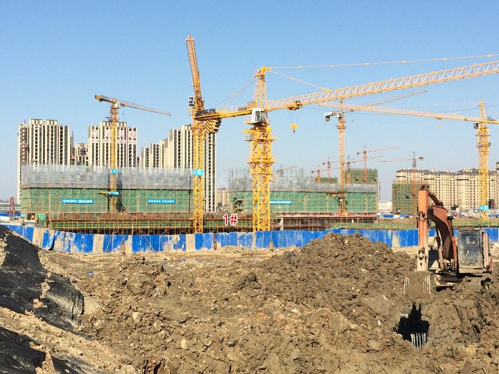 奥克斯杭州未来中心项目1号楼施工进程图（2015.12）